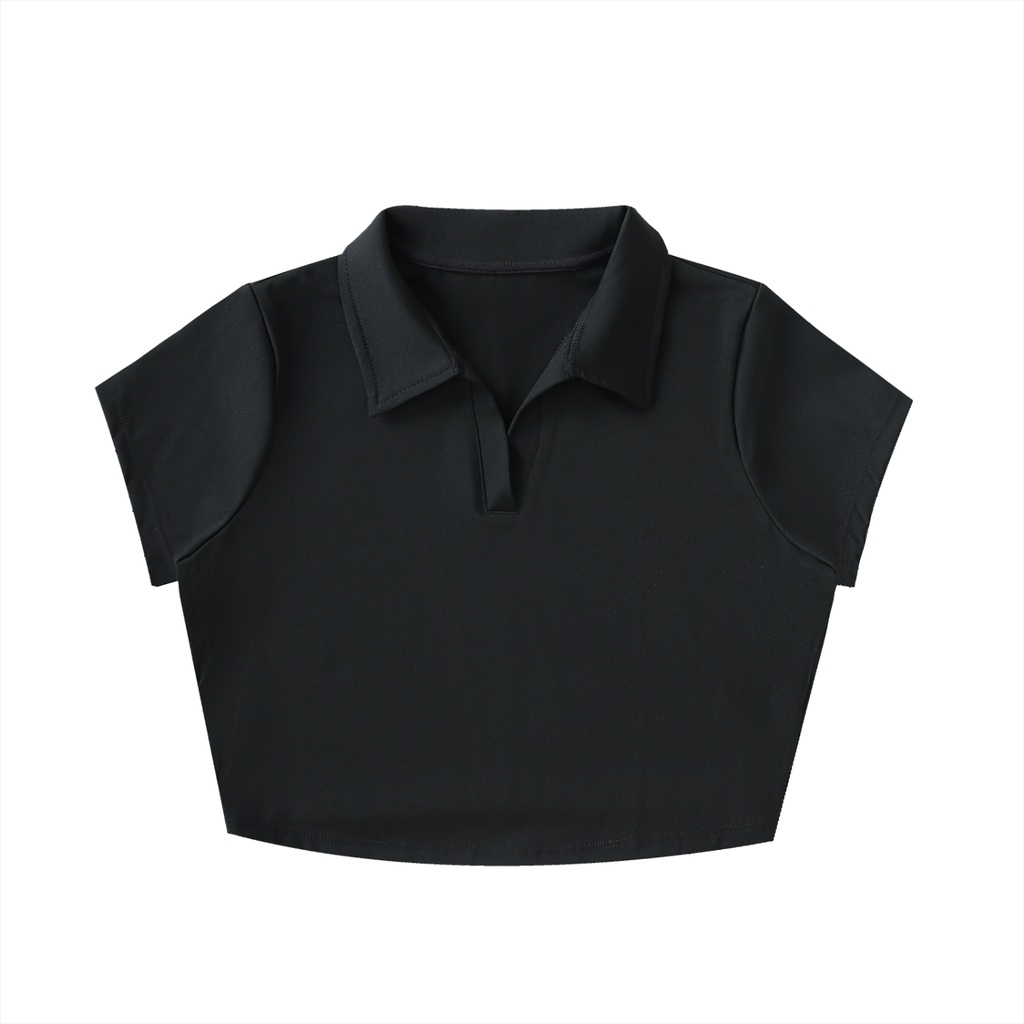 I’m Just A Gal V-Neck Lapel Crop Top