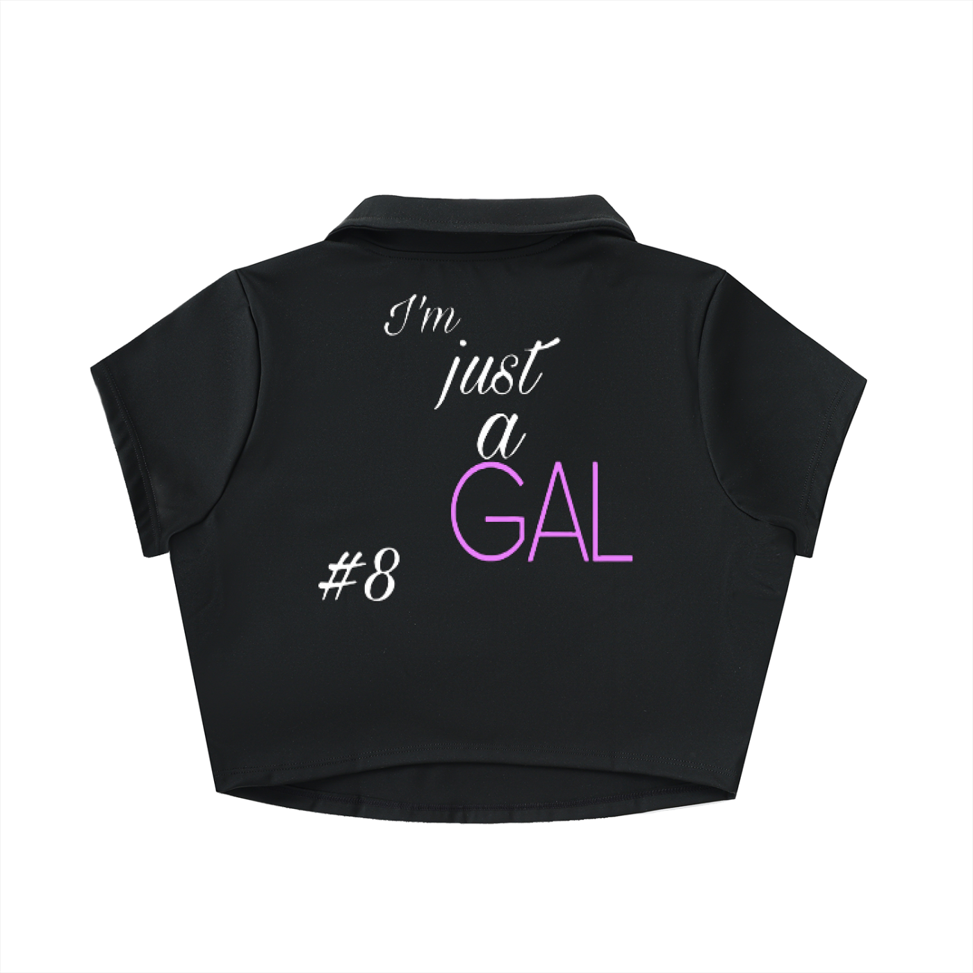 I’m Just A Gal V-Neck Lapel Crop Top